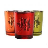 China Christmas Color Glass Candle Holder Tealight Mercury Votive Candle Holders factory