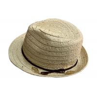 China Wide Brim Womens Summer Straw Hats With Ribbon Decoration factory
