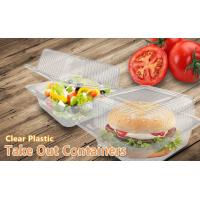 China Clamshell Hinged Blister Salad Foldable Pack, Compartment Meal Prep Container Airtight Take Away Lunch Box factory