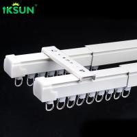Quality Aluminium Alloy Extendable Curtain Rail , Double Ceiling Fitted Curtain Track for sale