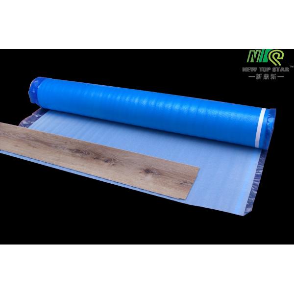 Quality 20KG/M3 Floor Underlay Roll Tape Attached 2mm Blue EPE Underlayment for sale