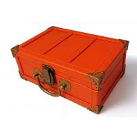 China MDF PU Leather Box Flocking perfume Suitcase Gift Box Handmade factory