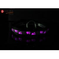 China Flashing Luminous LED Dog Safety Collar , Safety Light Up USB Lighted Dog Collars factory