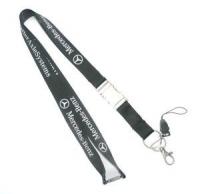 China Customized Black Cell Phone Neck Lanyard , Smartphone Neck Strap With Company Logo factory