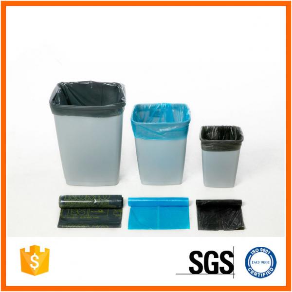 Quality Extra Strong HDPE Recyclable Garbage Bags Custom Printed Black Color for sale