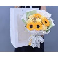Quality ODM Artificial Faux Sunflower Bouquet Arrangements For Bridal Valentine'S Day for sale