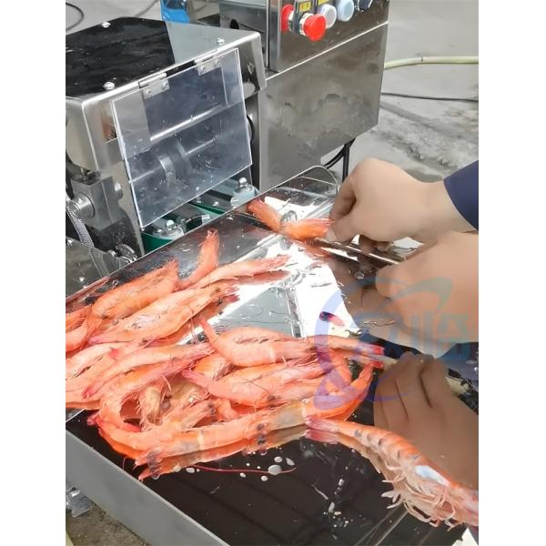 Quality Semi Automatic Shrimp Cutting Machine Stainless Steel Practical for sale