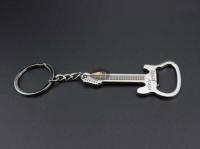 China Cool Innovative Promotion Gift Wedding Favor Blank Laser Engrave Logo Guitar Shape Bottle Opener Keychain factory