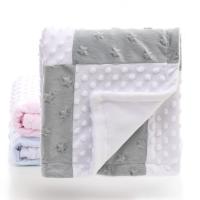 China Polar Fleece Soft Baby Blankets For Infants No Filling Colorfast Stitching Color for sale