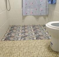 China Shock Absorption Non Slip Bathroom Mats Mat Polyester Mesh With PVC Coating Plastic Fabric factory