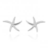 China Aera Vida Sea Life Ocean Starfish Shining Star Sterling Silver Post Stud Earrings factory