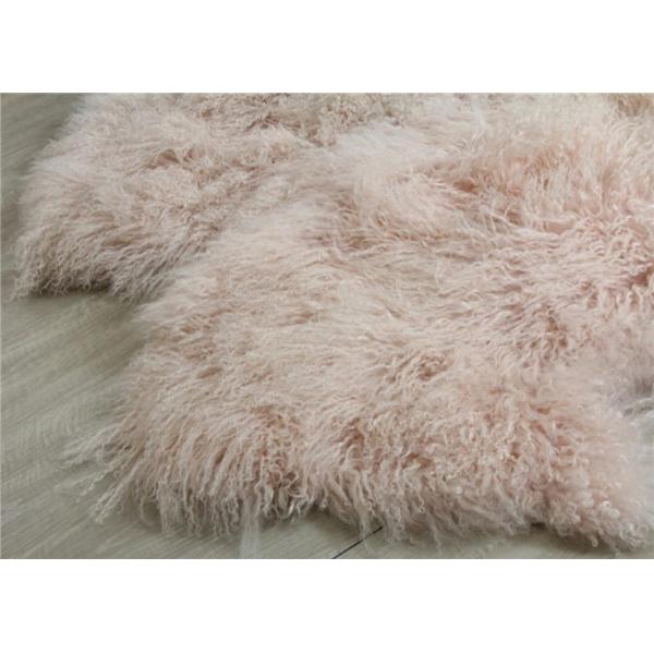 Quality Tibetan Sheepskin Throw Blanket , Mongolian Fur Throw Blanket For Winter Coat for sale