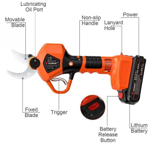 Quality 1000W Cordless Garden Pruning Shears With Rechargeable Batteries 2000mAh 21V for sale