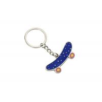 Quality Zinc Alloy Cute Metal Keychain 3.5mm Iron Skateboard Key Chain Souvenir Gift for sale