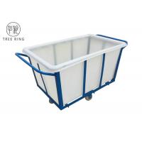 Quality 500kg Heavy Duty Plastic Laundry Trolley On Wheels For Textile Industrial LLDPE for sale