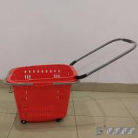China Supermarket Handheld Grocery Basket With Wheels 350×250×185mm ISO9001 Certificate factory