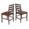 China Hardwood Frame Natural Wood Dining Chairs , High Back Wooden Dining Chairs Black factory