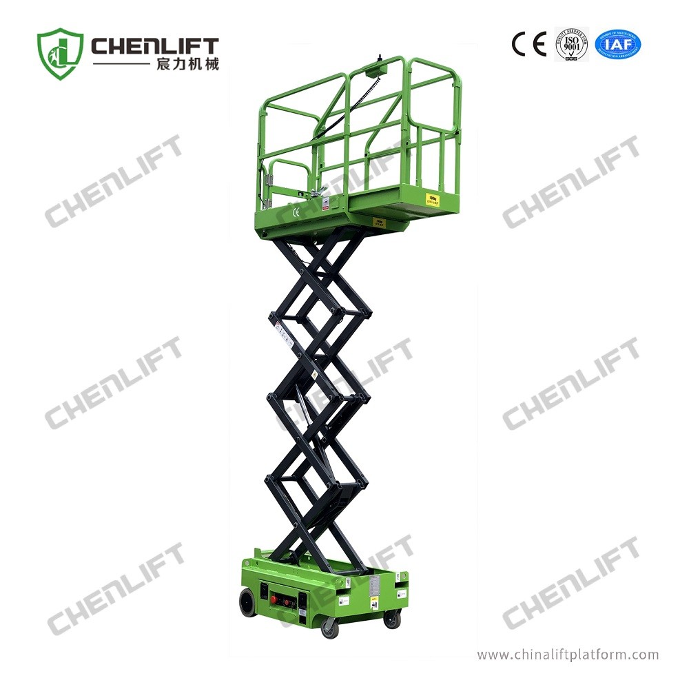China Low Noise Mini Self Propelled Electric Scissor Lift Platform Elevated Lift MEWP Height 3m factory