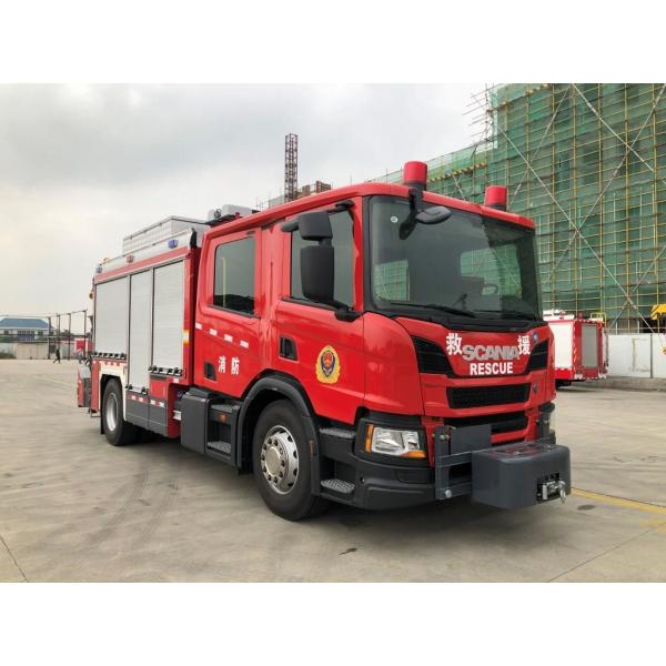 Quality JY100 Emergency 3.3M Fire Rescue Ladder Truck Scania P320 4×2 Fire Department Utility Truck for sale