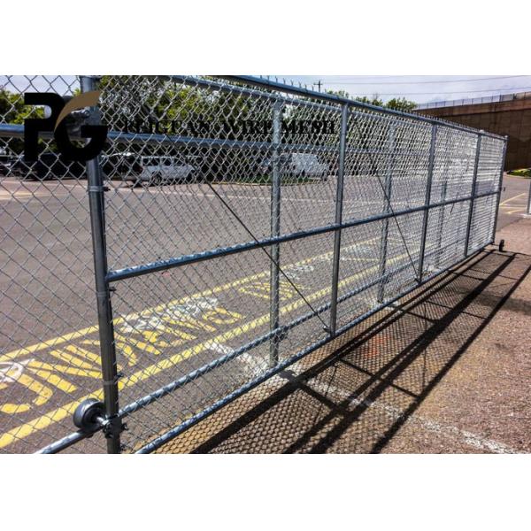 Quality 6 Foot Security Metal Fencing , Tennis Court Green Chain Link Fence for sale