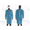 China Blue PP Long Sleeve Hospital Disposable Isolation Gowns Anti Dust For Lab / Industry factory