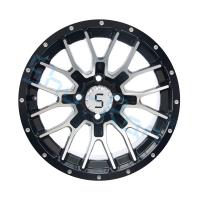 Quality Exclusive 14 Inch Golf Cart Wheels Machined/ Glossy Black ET-25 Sample Service for sale