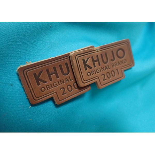 Quality Personalized Metal Logo Genuine Embossed Leather Labels And Tags For Clothes for sale
