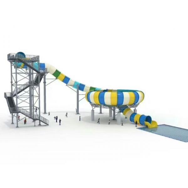 Quality Fiberglass Amusement Park Rides Super Behemoth Bowl Water Slide Customized for sale
