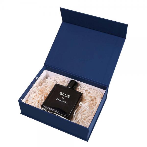 Quality Navy Blue Custom Luxury Cosmetic Packaging Gift Boxes With Gold Foil for sale