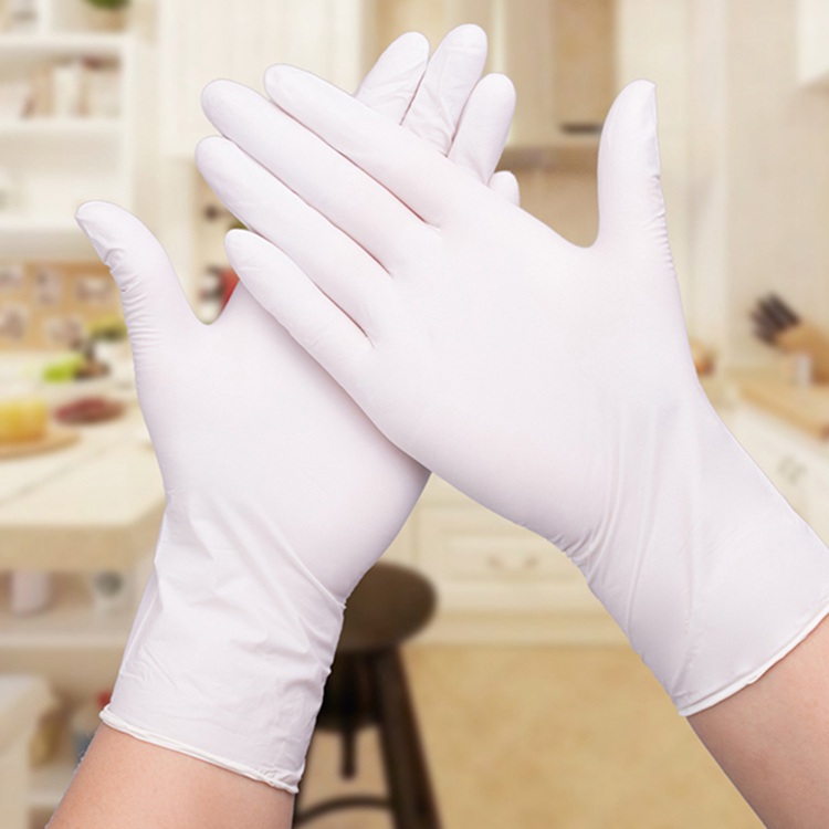 full fingered disposable medical latex gloves examin