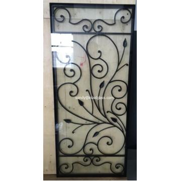 Quality 8X8 MM Front Iron Doors With Glass Inserts Wrought Iron Erosion Resistance 1.8m for sale
