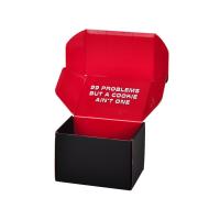 Quality Black Red Gift Cosmetic Packaging Box Double Sided Printing Glossy Lamination for sale