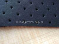 China Breathable Black Mesh Neoprene Perforated Rubber Sheet with Spandex Nylon Polyster factory