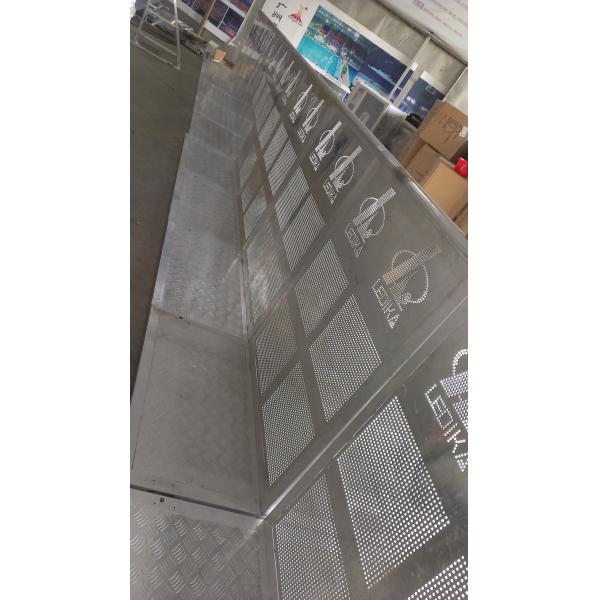 Quality Metal Silver Crowded Pedestrian Control Barriers Aluminum 6082 Crowd Control Stands for sale
