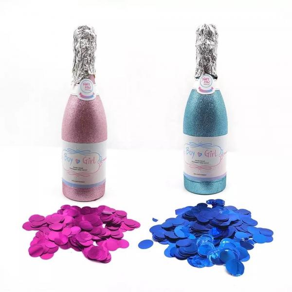 Quality wholesale blue and pink air compressed gender reveal champagne confetti cannon for sale