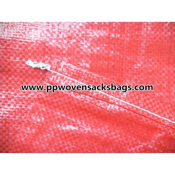 Quality Customized Red PP Woven Bags / 25kg PP Sacks for Packing Plastic Pellets / Food for sale