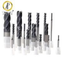 Buy cheap TiAlN Coated 4 Flute HRC58 Tungsten Carbide End Mill from wholesalers