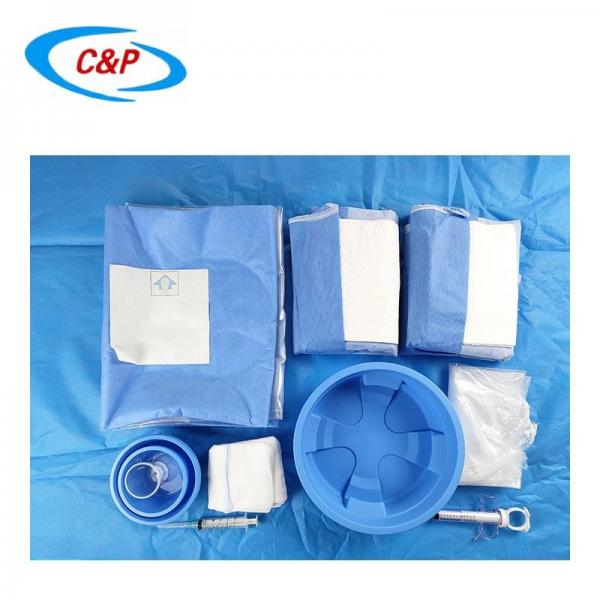 Quality Medical Consumables Disposable Femoral Angiography Drape Blue Anti Static for sale