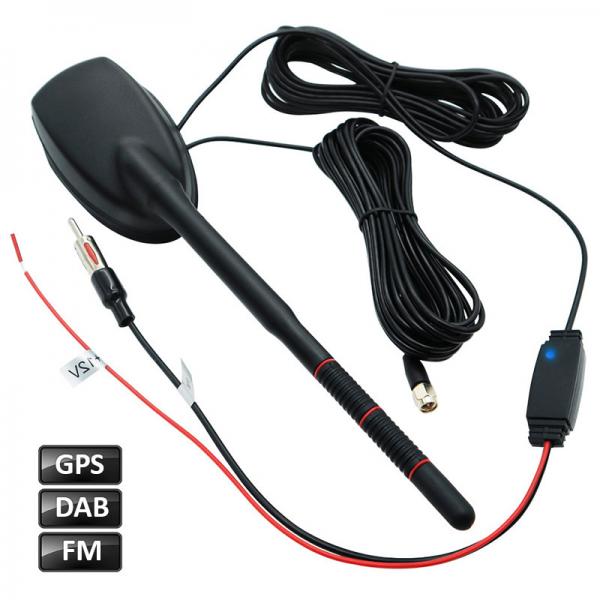 Quality High Gain 20dB GPS Vehicle Antenna FM AM DAB Radio Amplifier Car Combination Antenna Suitable for Most Vehicles for sale