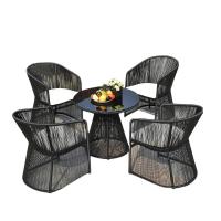 China Outdoor wicker chair outdoor furniture garden set plastic resin chair and table rattan patio furniture factory