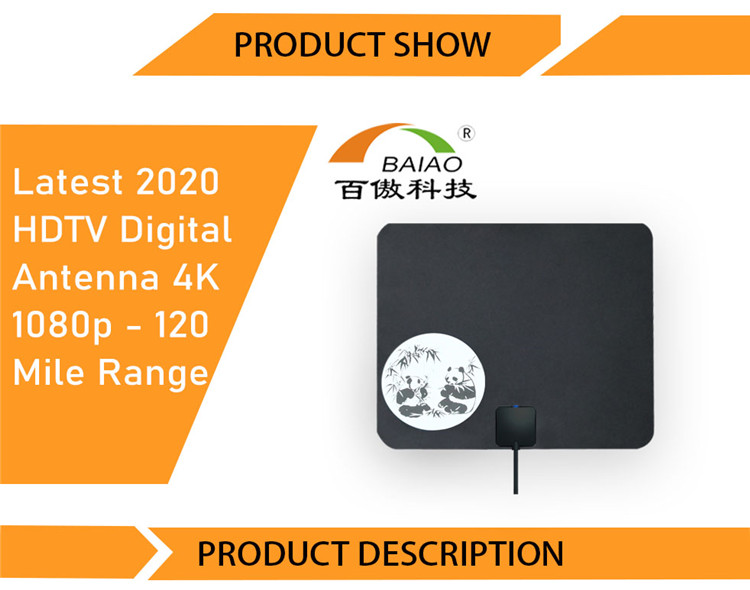 Digital Tv Antenna Tv Antenna Parts Tv Omni Antenna Digital Indoor Hdtv Dvb Outdoor 250*223mm BAIAO or OEM BIO-V228 F/IEC(M)