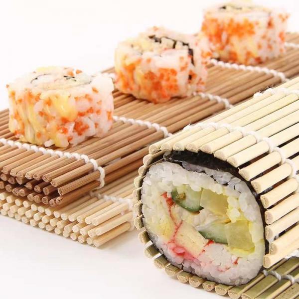 Quality Natural Color Bamboo Sushi Rolling Mat 24cmx24cm / 27cmx27cm for sale
