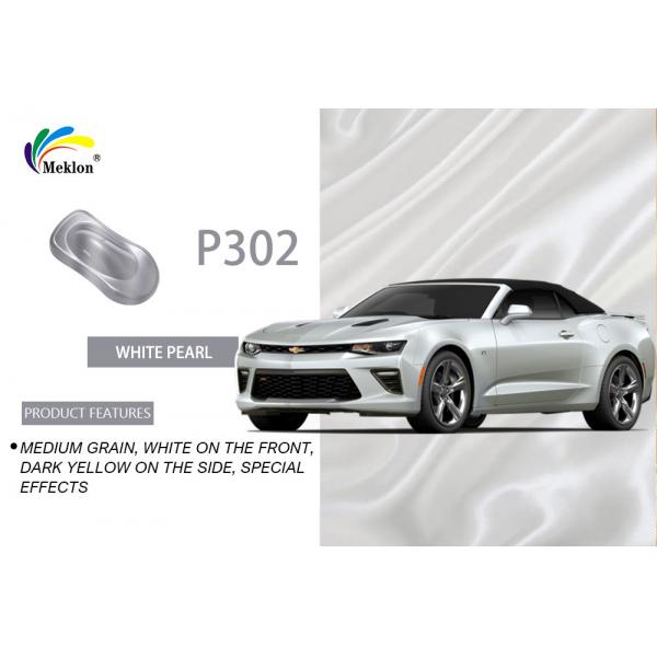 Quality Durable Glossy Pearlescent White Car Paint , Waterproof Pearl Clear Coat Auto Paint for sale