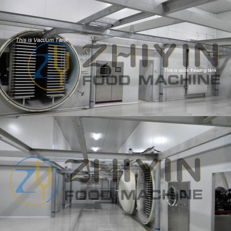 China Automatic Low Noise Fruit Freeze Drying Machine 70mm Shelf Spacing for sale