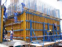 China Straight Concrete Wall H20 Timber Beam Wall Formwork System One 20ft container factory