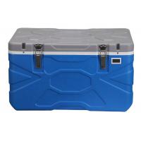 China Heavy Duty Blue Rotomolded Cooler Box Food Cold Storage With 3 Large Reusable Ice Packs for sale