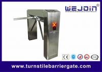 China Stainless Steel Semi Auto Half Height Turnstile Barrier Gate / Entrance Gate Security Systems factory