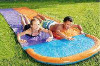 China PVC Colored Inflatable Double Splash Water Slide 60~120cm Bounceland Double Slide factory