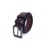 China 100% Pure Leather Men's Dress Belts Embossed Arch Pattern With Prong Buckle factory