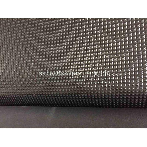 Quality Commercial Black Pyramid Pattern Rubber Flooring Matting For Anti - Skidding for sale